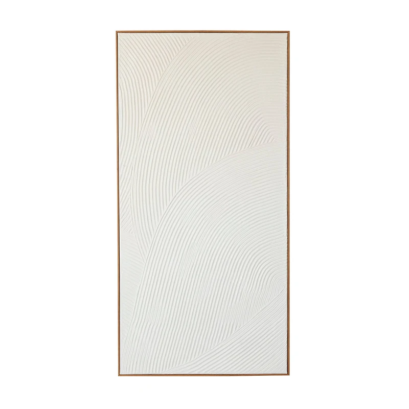 White Art Deco Line Art Framed Wall Art