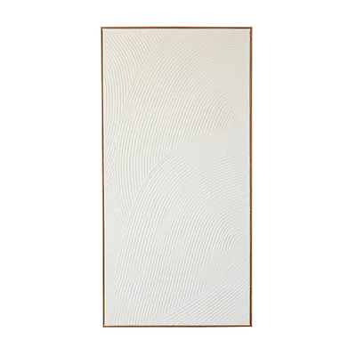 White Art Deco Line Art Framed Wall Art