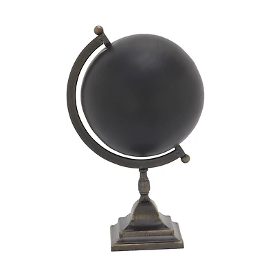 18" Black Iron Industrial Globe