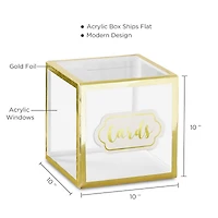 Kate Aspen® Gold Frame Acrylic Collapsible Card Box