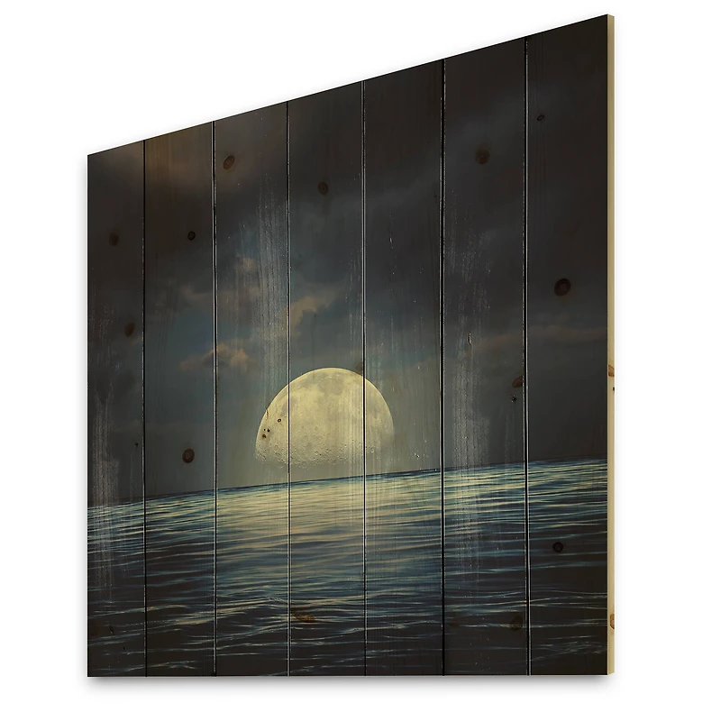 Designart - Super Moon Over The Sea II