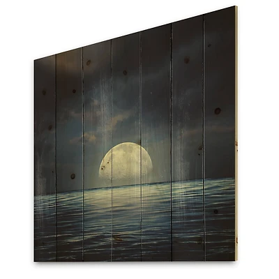 Designart - Super Moon Over The Sea II
