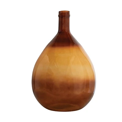 Hello Honey® 2ft. Brown Two-Tone Modern Glass Vase