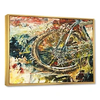 Designart - Mountain Bike Oil Painting