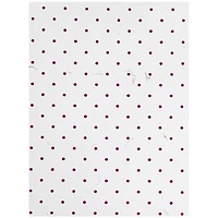 JAM Paper White & Burgundy Dots Handmade Recycled Folders, 6ct.