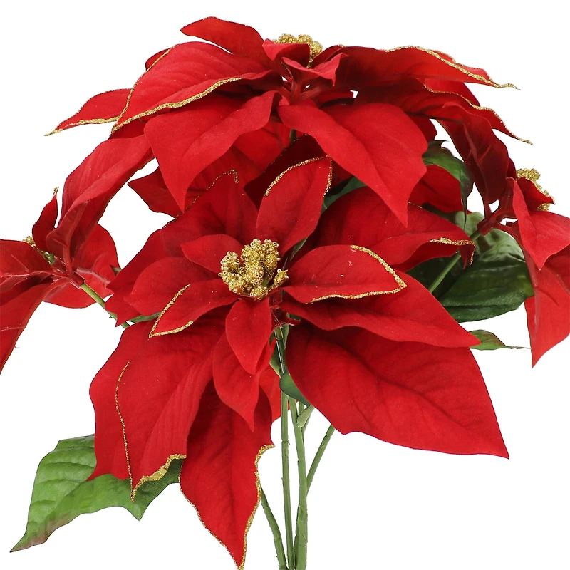 17" Deluxe Red Poinsettia Bush by Ashland®