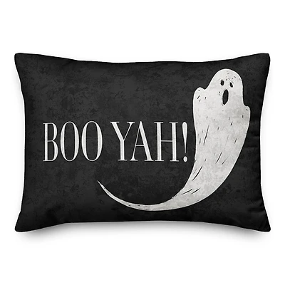 Boo Yah Ghost 14" x 20" Throw Pillow