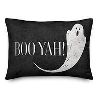 Boo Yah Ghost 14" x 20" Throw Pillow