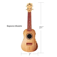 Salus KaKo'o 21" Sandalwood Professional Wooden Ukulele Set