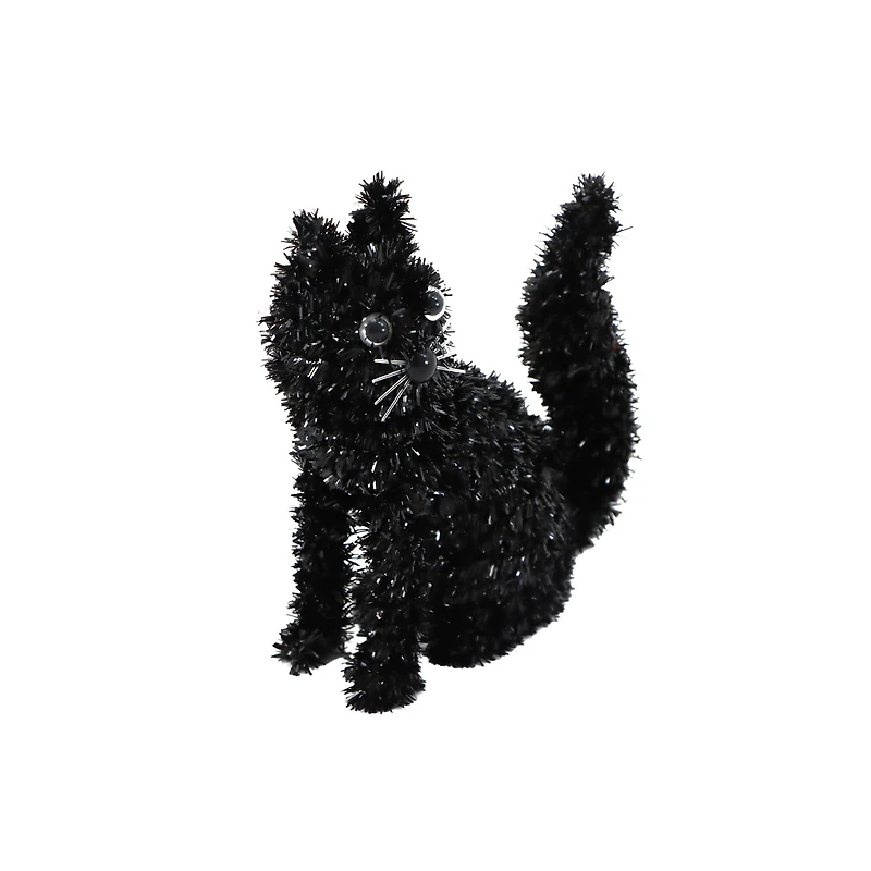 6" Black Cat Halloween Tinsel Accent by Ashland®