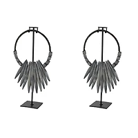 20" Gray Teak Wood Natural Sculpture