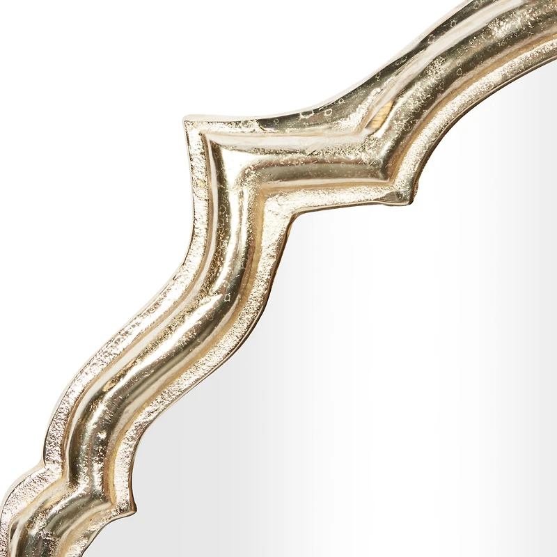 Gold Aluminum Contemporary Wall Mirror, 36" x 25" x 2"