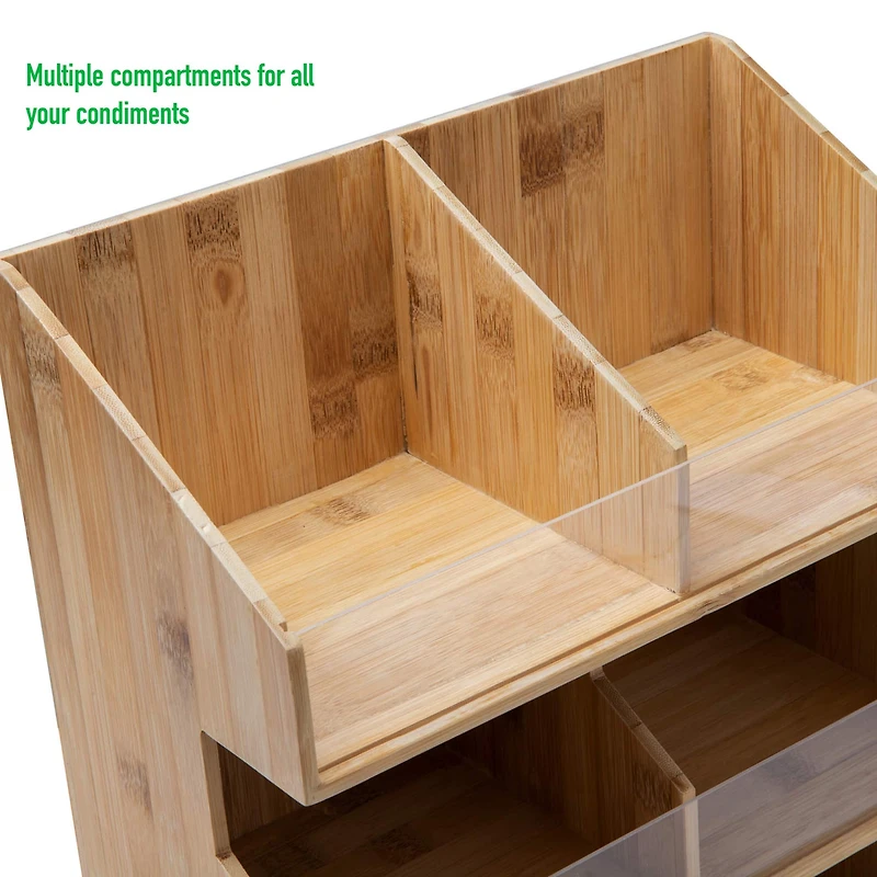 Mind Reader Brown 6-Section Coffee Condiment Organizer