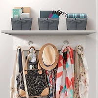 Sorbus 9" Gray Wire Baskets with Removable Liner, 3ct.