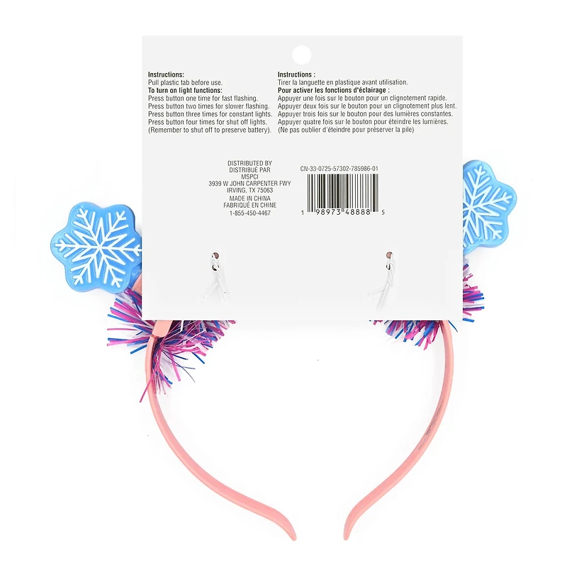 Blue & White Snowflake Light-Up Headband by Creatology™