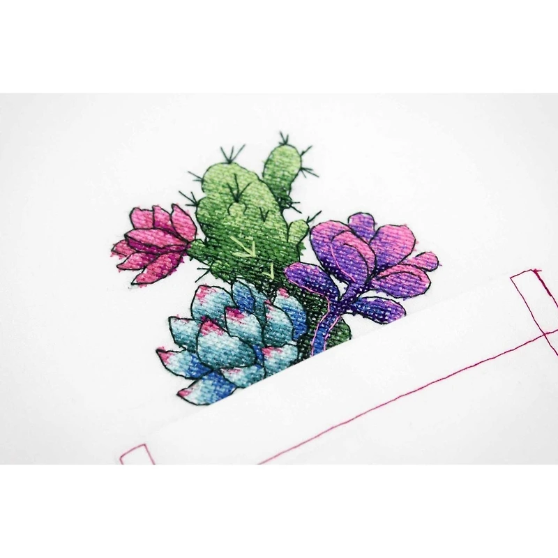 MP Studia Cactuses Cross Stitch On Clothes Kit