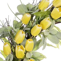 30" Yellow Spring Tulip Wreath