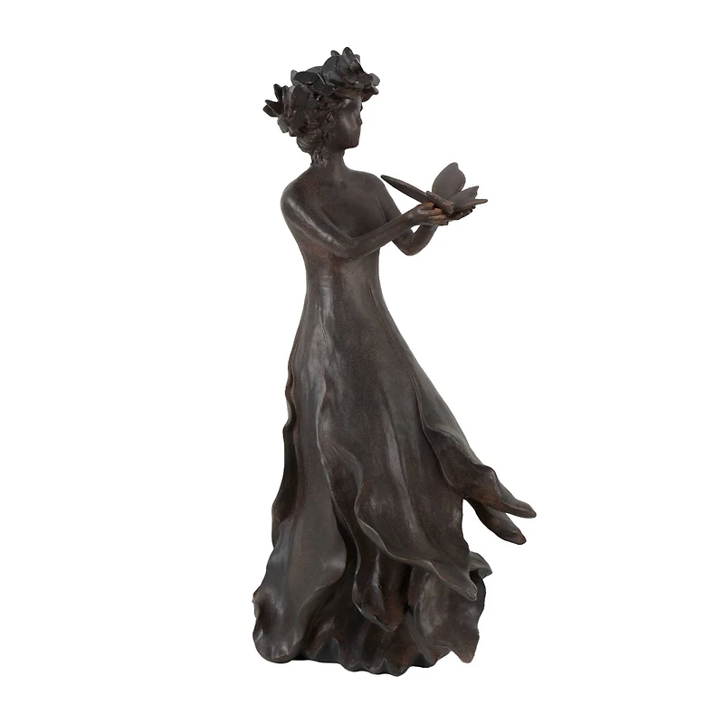22" Dark Gray Woman Sculpture