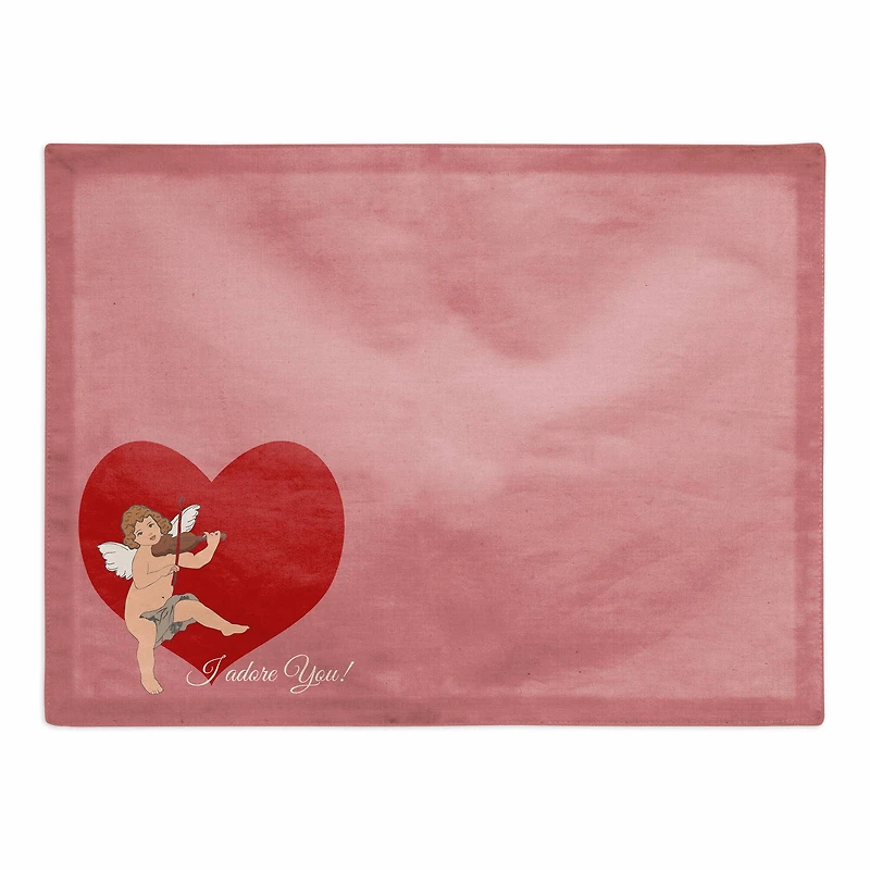 Cupid Heart 14" x 18" Poly Twill Placemat