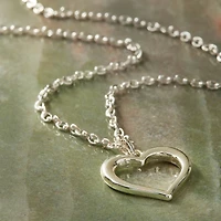 12 Pack: Charmalong™ Silver Open Heart Charm by Bead Landing™