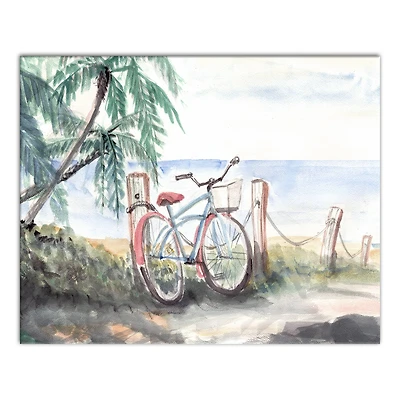 Beach Bike 20" x 16" Canvas Wall Art