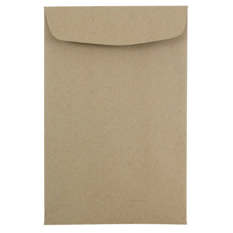 JAM Paper 6" x 9" Brown Kraft Paper Bag Open End Catalog Premium Envelopes