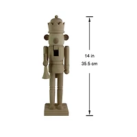 14" King Bear with Trumpet DIY Pinewood Nutcracker by Make Market®