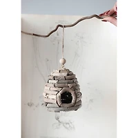 Hello Honey® 5.5" Natural Handmade Driftwood Bee Hive Ornament