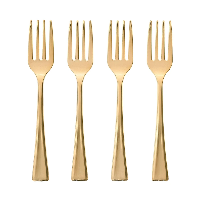 12 Packs: 24 ct. (288 total) Gold Mini Forks by Celebrate It™