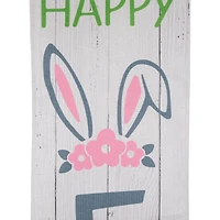White Welcome Happy Easter Hanging Door Banner Set