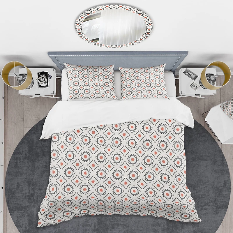 Designart 'Abstract Retro Design V' Mid-Century Duvet Cover Set