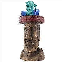 Design Toscano 20.5" Easter Island Polynesian Moai Sculptural Side Table