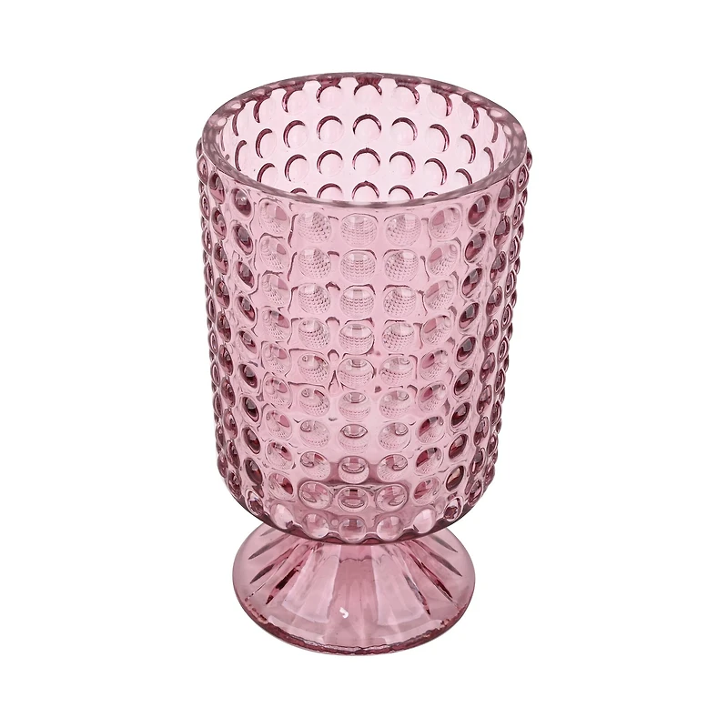 7" Pink Hobnail Glass Container by Ashland®