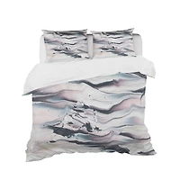 Designart 'Grey Marbling V' Geometric Bedding Set