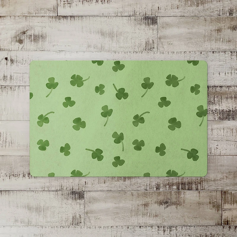 Dainty Shamrock Pattern 18" x 27" Floor Mat