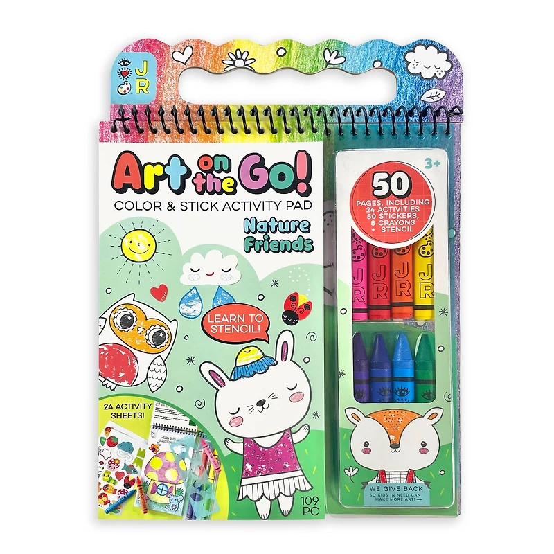 Bright Stripes iHeartArt Art on the Go! Nature Friends Activity Pad