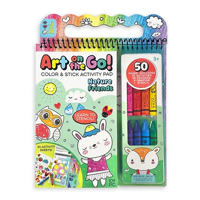 Bright Stripes iHeartArt Art on the Go! Nature Friends Activity Pad