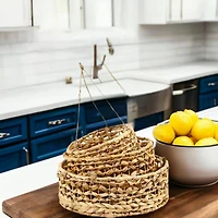 NEX™ 3-Tier Natural Kitchen Fruit Storage Wicker Baskets