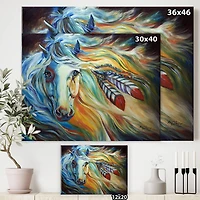 Designart - Breaking Dawn Indian War Horse