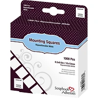 Scrapbook Adhesives By 3L® White Repositionable Mounting Squares, 1000ct.