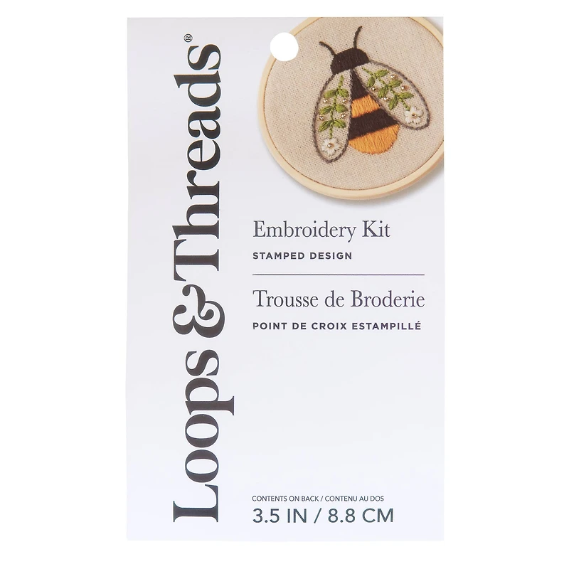 Bumble Bee Embroidery Kit by Loops & Threads®
