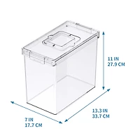Clear Letter File Storage Case with Top Handle by Simply Tidy®
