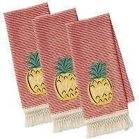 DII® Island Tropics Pineapple Embellished Dish Towels, 3ct.