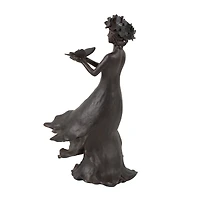 22" Dark Gray Woman Sculpture