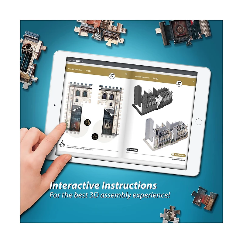 Assassin's Creed Unity - Notre-Dame 3D Puzzle: 860 Pcs