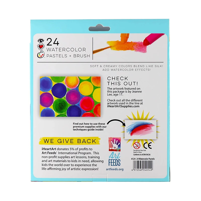 iHeartArt™ 24 Color Watercolor Pastels