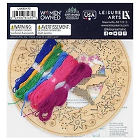 Leisure Arts® Intermediate Floral Hummingbird Wood Stitchery Kit