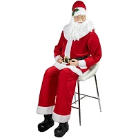 6ft. Life-Size Plush Santa Claus Standing or Sitting Christmas Figure