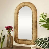 Brown Iron Bohemian Wall Mirror, 48" x 27" x 3"
