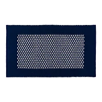 DII® Navy Bordered with Small Diamonds Rug, 2ft. x 3ft.